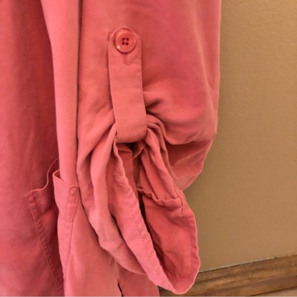 Coldwater Creek 100% Silk Button Front Blouse Red Large - Picture 5 of 8